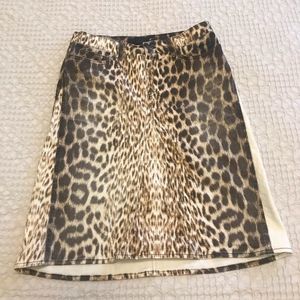 Just Cavalli Vintage Animal Print Skirt Size 28-29
